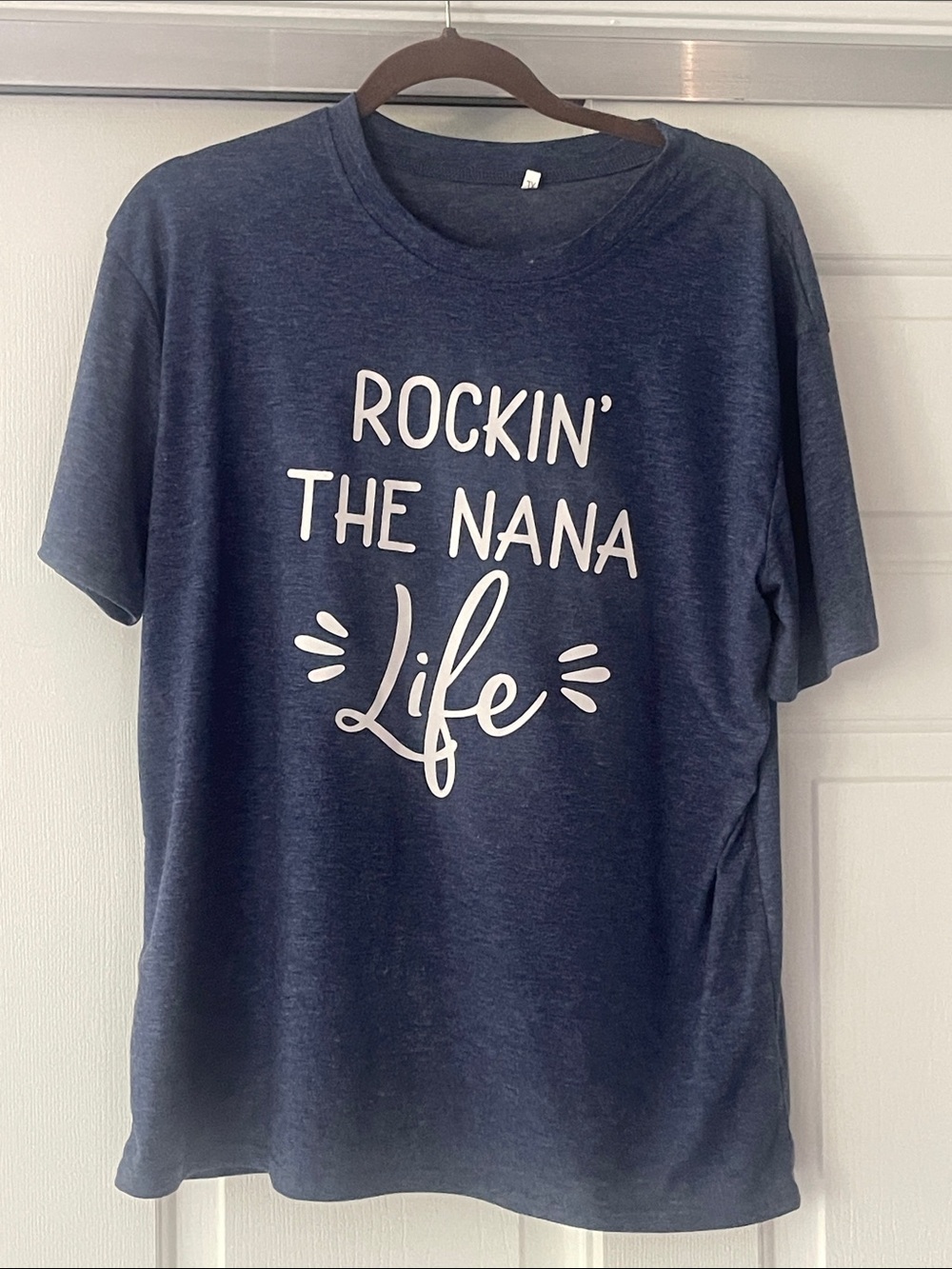 Rockin' The Nana Life Navy Graphic Tee Size XL